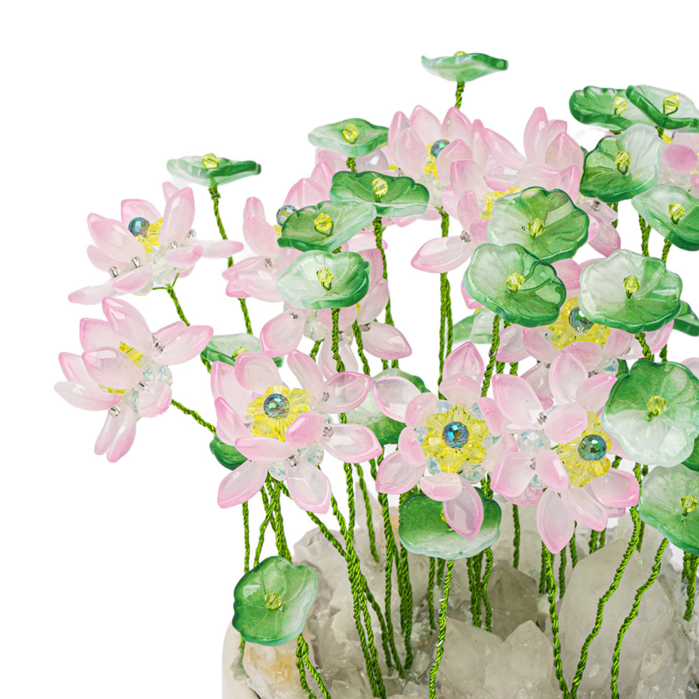 厂家批发网红莲莲清新荷花新款车载摆件工艺品送礼装饰用品男女详情27