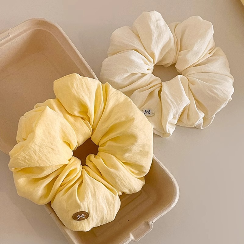 韩国温柔大号奶油泡芙大肠发圈高级感慵懒风扎马尾头绳皮筋发饰女详情4