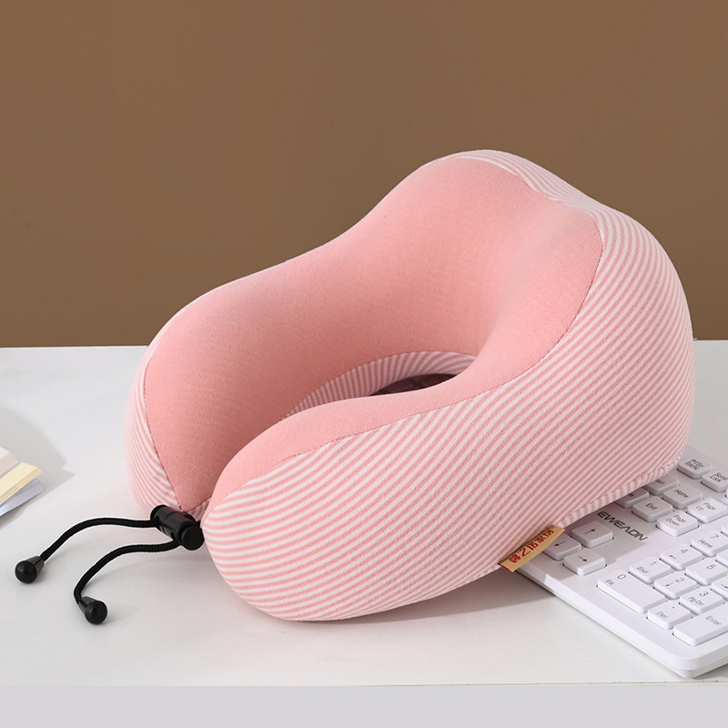记忆棉慢回弹亚马逊旅行驼峰飞机枕航空颈椎u型枕简约条纹颈枕详情14