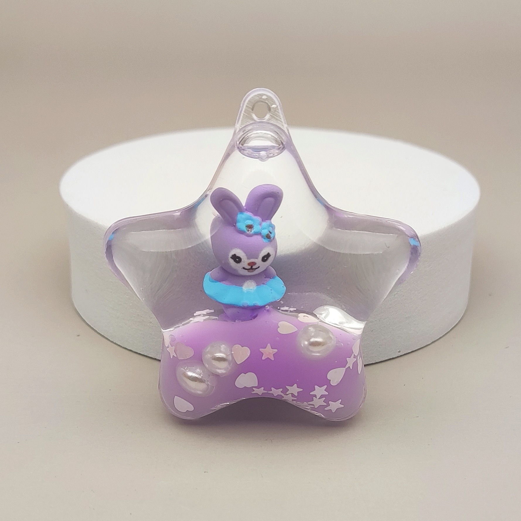 亚克力入油流沙瓶奶紫色星黛露系列钥匙扣汽车配饰DIY饰品详情4