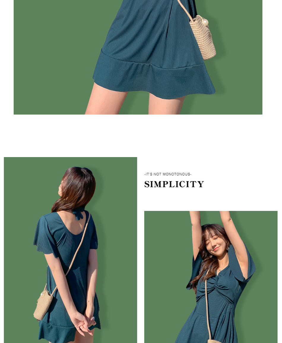 Hot-selling plus-size swimsuits for overweight women and girls, conservative and slimming one-piece dresses, hot spring swimming swimsuits, sexy swimsuits wholesale -038857 pic 16