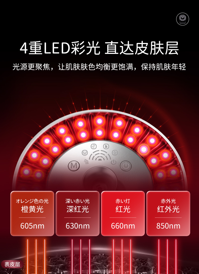 跨境彩光蒸脸器热喷家用蒸脸仪补水喷雾器脸部热喷仪美容院专用详情10