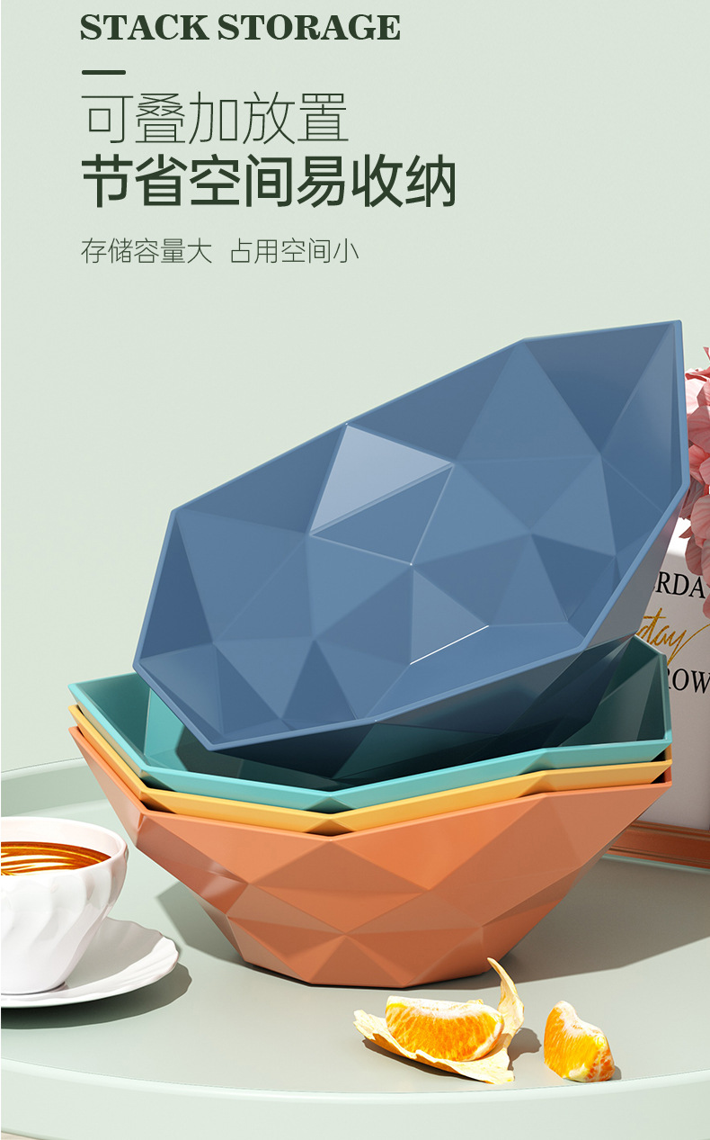 家用水果盘客厅茶几创意果盆塑料网红糖果盘现代干果盘零食盘果篮详情14