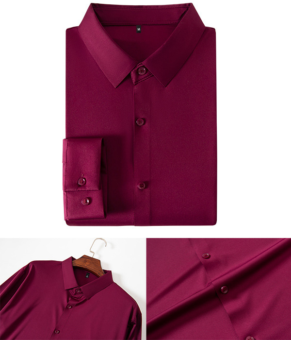 【无痕高弹】跨境四面弹力衬衫男免烫抗皱男士衬衣欧码男装外贸爆详情20