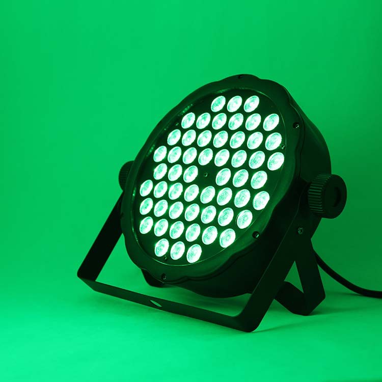 54 pieces of 3W flat par lights for stage use, seven-color full-color intelligent dyeing lights, wedding performance atmosphere lights, voice-controlled wedding seven-color full-color dyeing stage lights, and synchronous strobe lighting equipment pic 9
