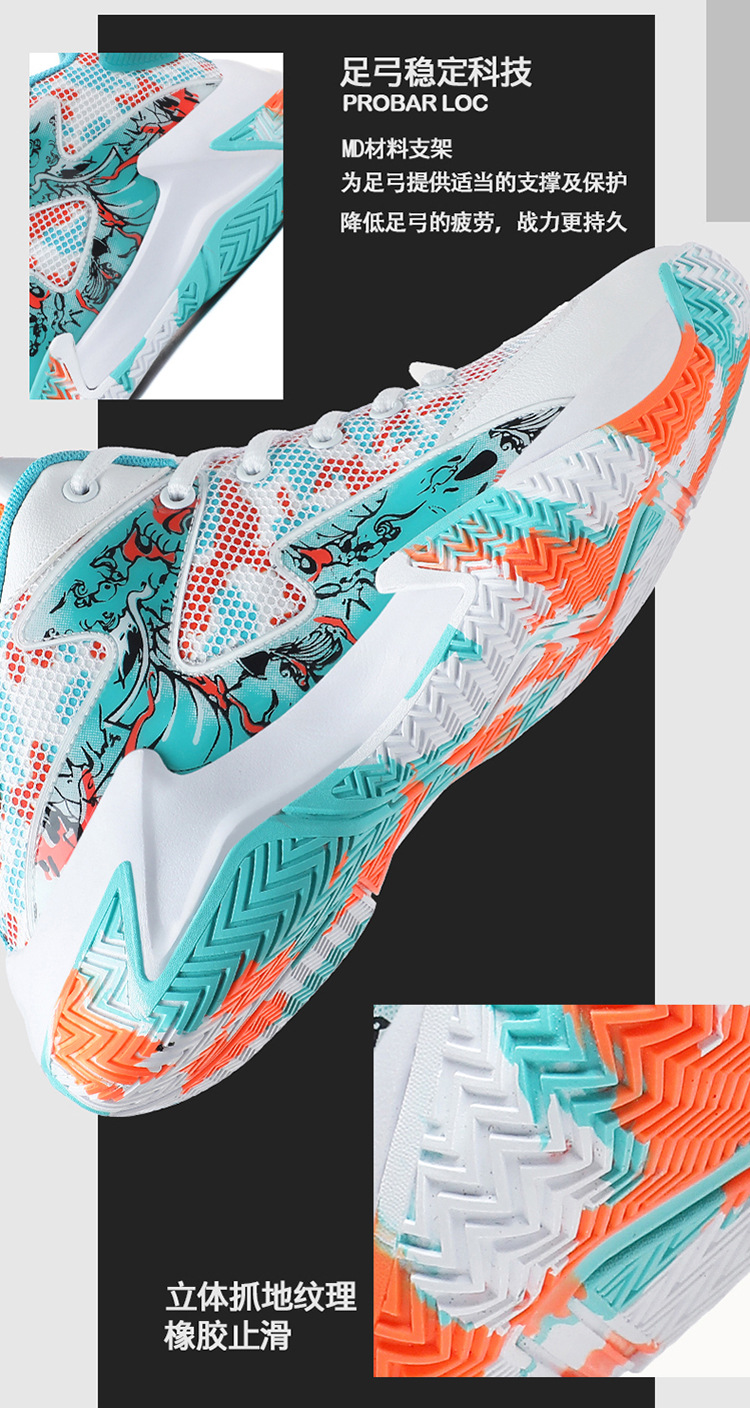 臣马工厂直销跨境新款批发男女透气防滑青少年初中学生成人篮球鞋详情8