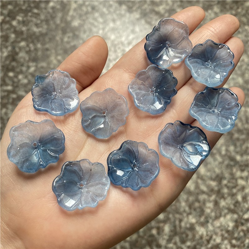 琉璃22*24mm立体圆荷叶diy古风发簪玉簪花叶子荷花步摇材料配件详情11