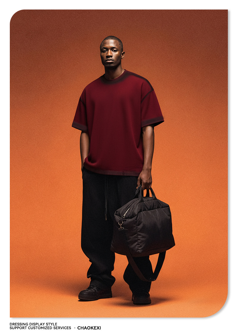 2026新品男装水洗喷绘复古潮牌上衣男女款短袖宽松青少年T恤定制详情18