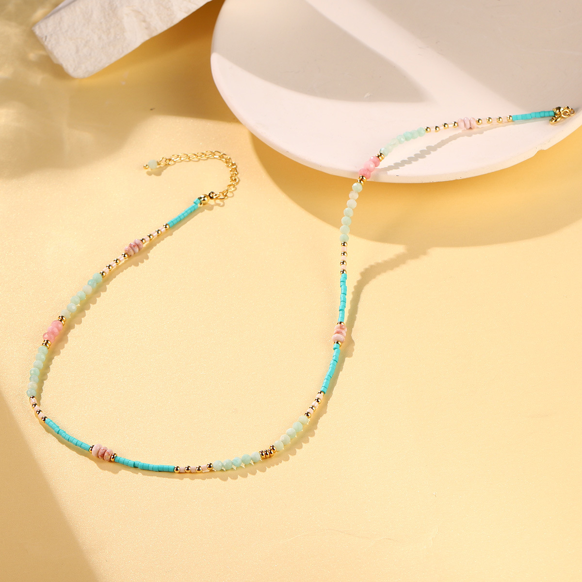 新款ins小众设计多彩串珠高级感简约项链天然珍珠时尚多巴胺颈链详情36