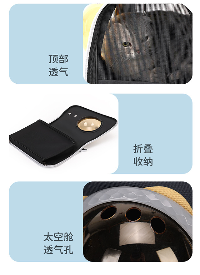 宠物便携太空舱外带猫包手提可折叠单肩包外出背包卡通猫咪狗包包详情20