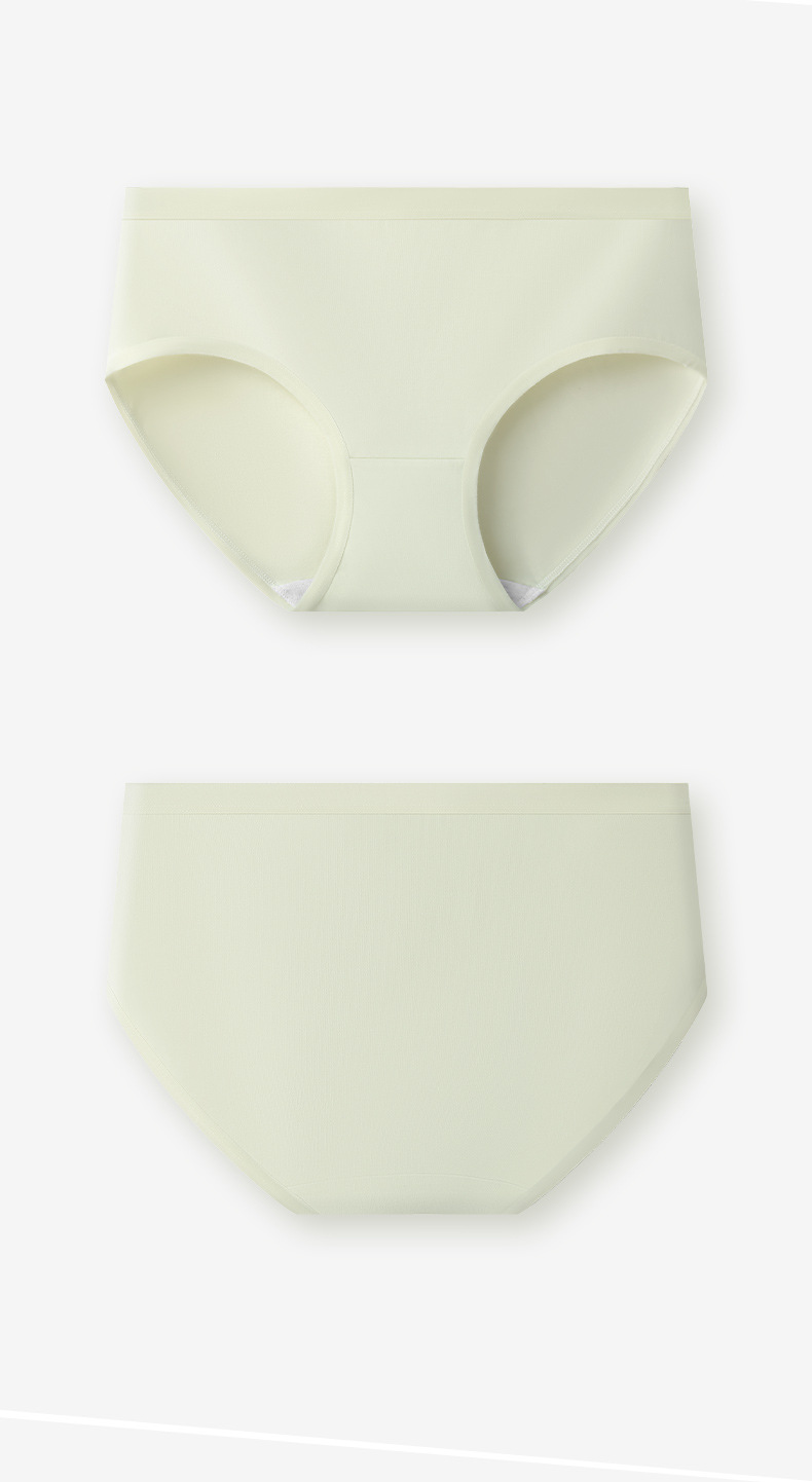 极简风 纯色无痕透气软糯少女内裤抑菌纯棉裆包臀女士三角裤详情7