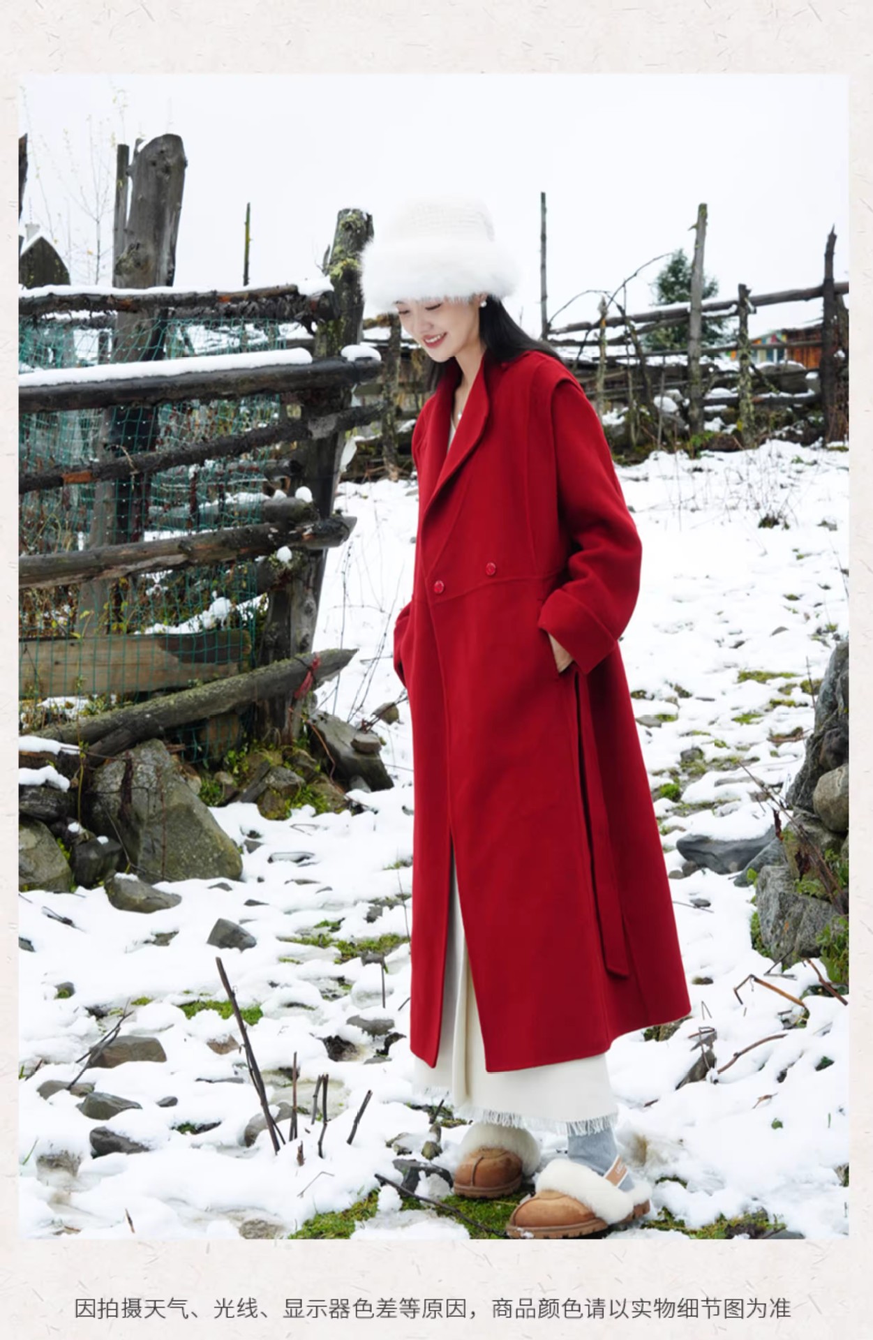 2025 New Chinese-style Australian wool Double-sided cashmere Chinese-style coat for women, mid-length black woolen wool coat with buttons pic 36