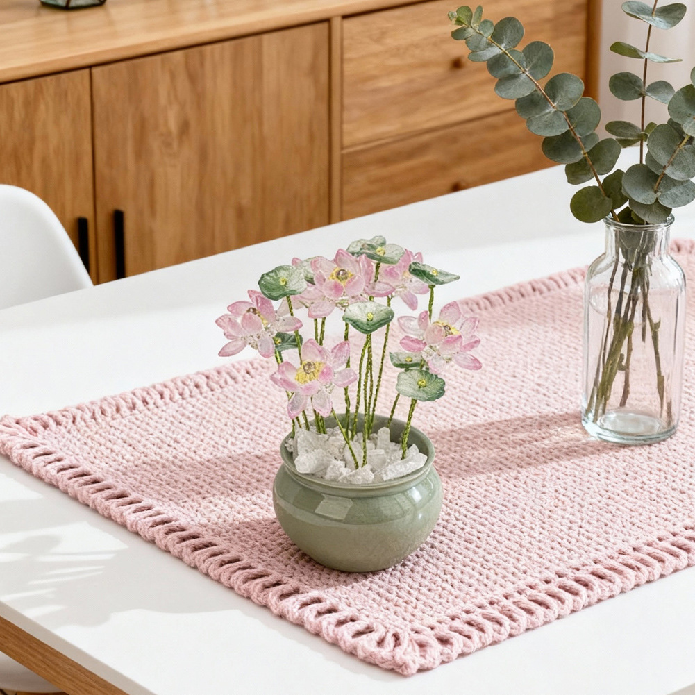 厂家批发网红莲莲清新荷花新款车载摆件工艺品送礼装饰用品男女详情20