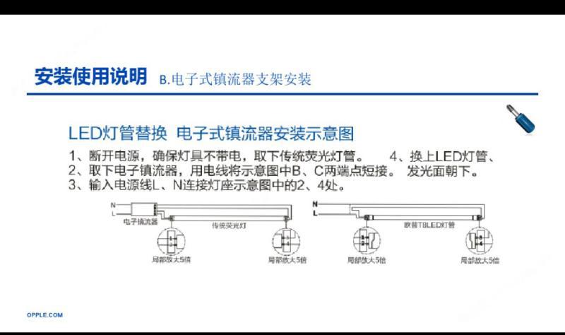 欧普led灯管t8全套一体化工厂车间超亮1.2米节能双端玻璃支架灯管详情10