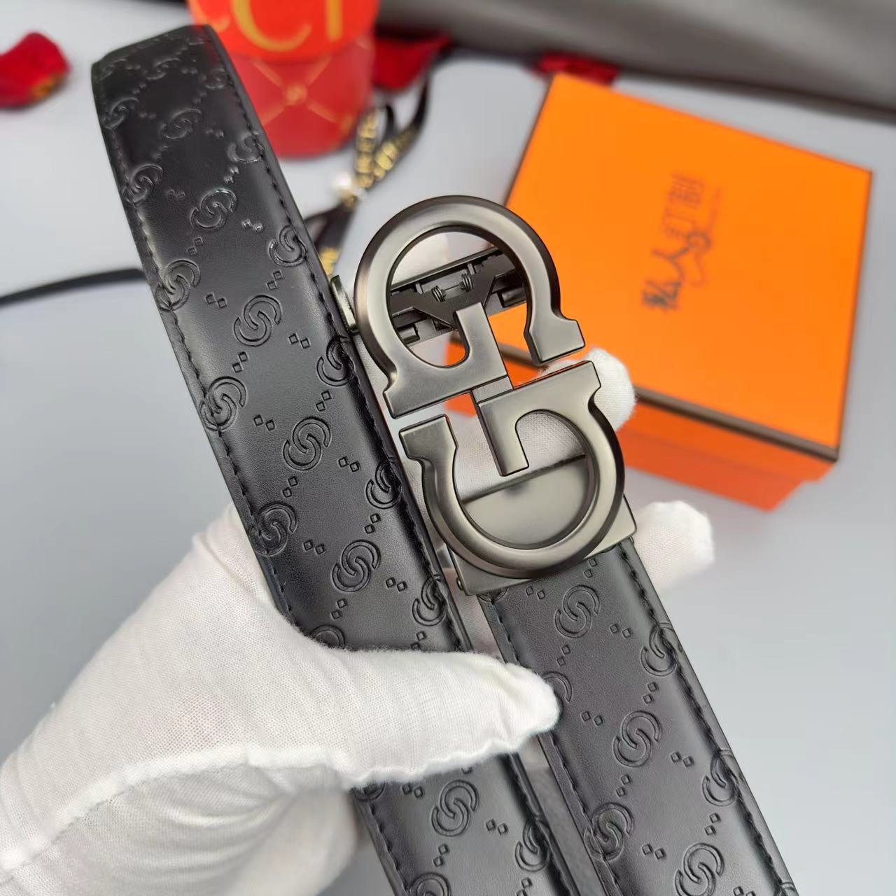 真皮腰带男士西装皮带自动扣爆款字母G时尚潮流百搭中青年高级感详情4