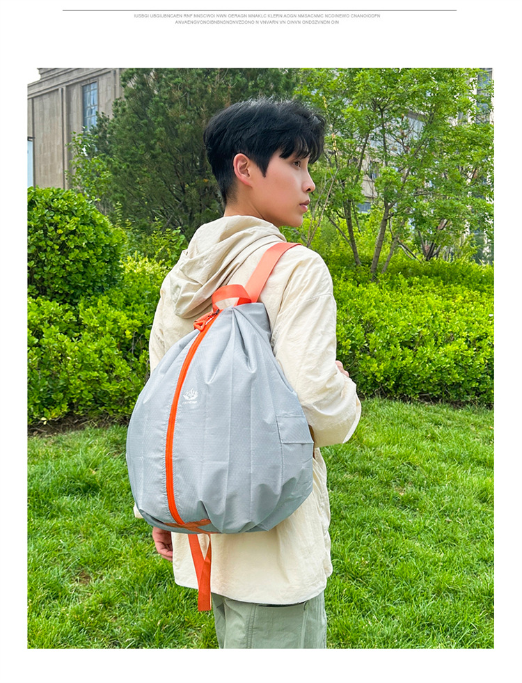 Yitu Warner Heim backpack, foldable portable storage bag, large capacity basketball bag, drawstring bag, drawstring backpack pic 19