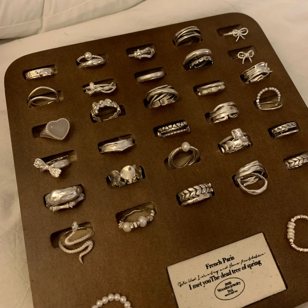 小红书S925纯银同款戒指女不掉色ins极简风小众轻奢高级新品批发详情4