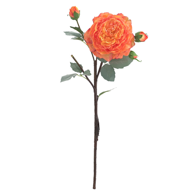 欧式复古仿真花焦边大牡丹假花芍药客厅餐桌花瓶插花绢花摄影道具详情24