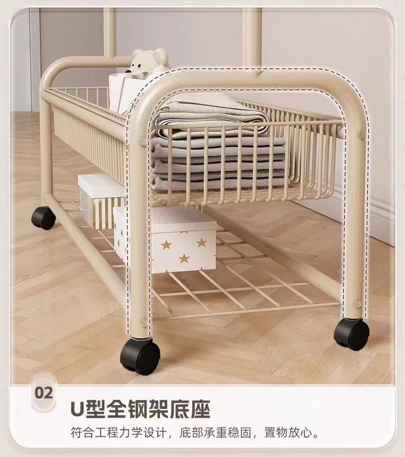 落地立式衣架卧室可移动特厚加粗晾衣架家用晾衣架阳台挂衣服架子详情13