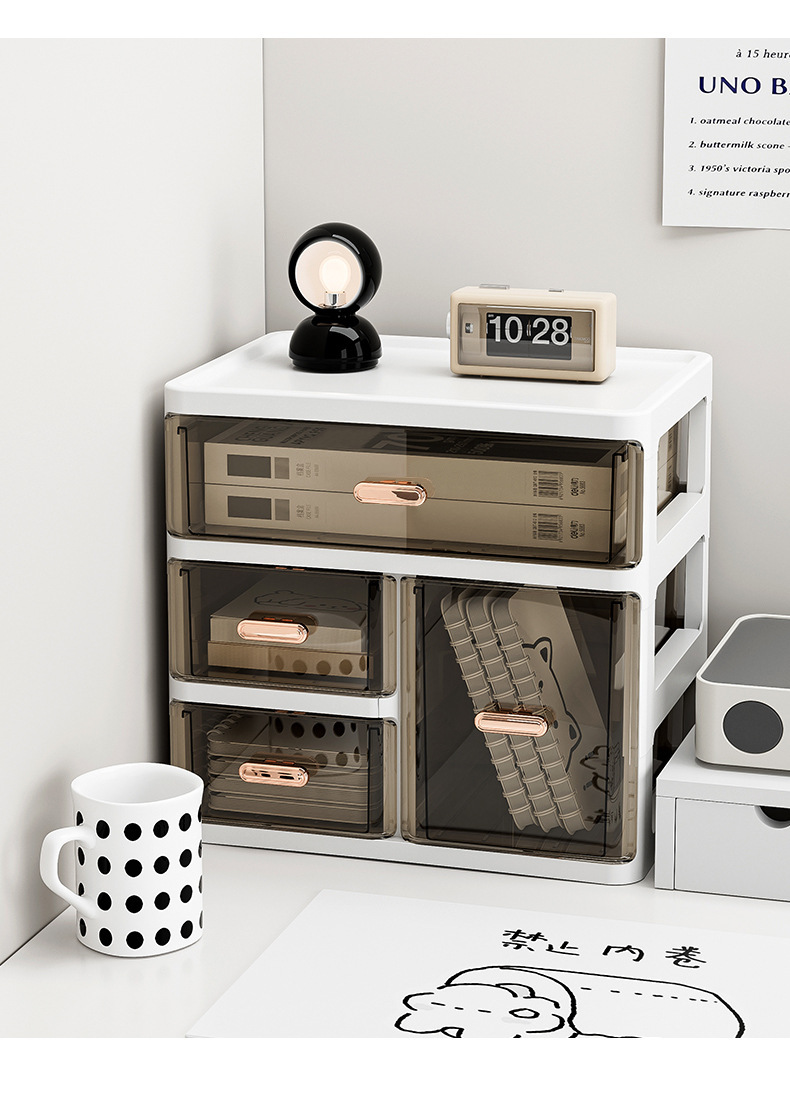 Storage box, desktop storage, drawer-type stationery, multi-layer storage rack, transparent large-capacity cosmetics, dressing table, and miscellaneous items pic 13