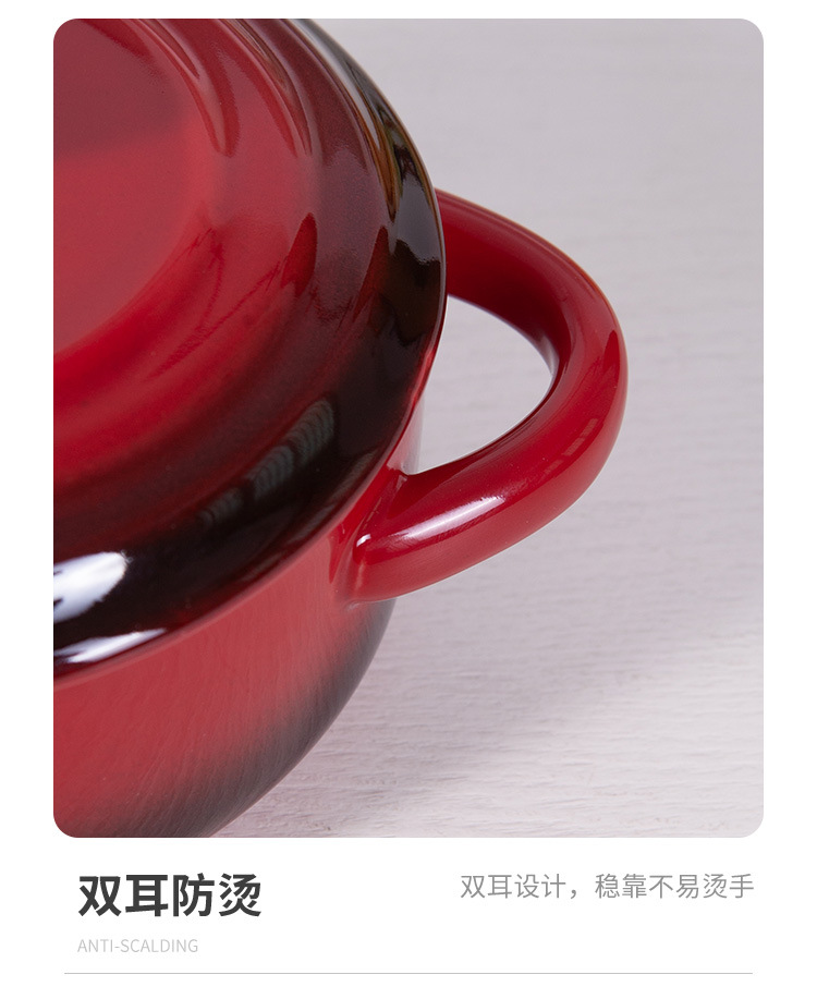 定制松发瓷器多巴胺陶瓷碗带盖蒸鸡蛋羹炖蛋双耳宝宝家用碗详情13