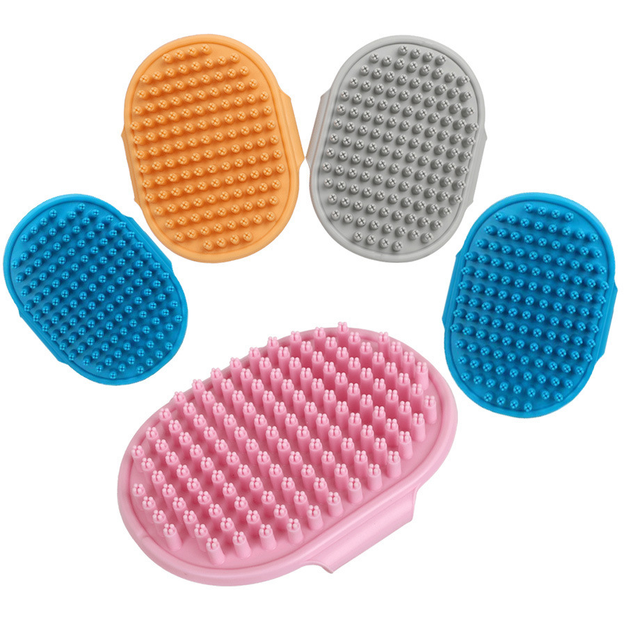 Cross-border pet bath brush, suitable for both cats and dogs to remove floating hair. Pet bath gloves in multiple colors and easy to clean. Cat bath brush pic 5
