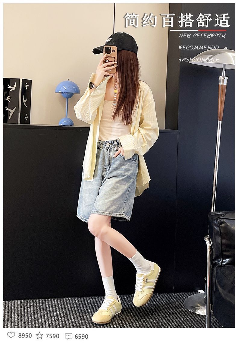 真皮平底小白鞋女鞋2025夏季新款网面德训鞋百搭休闲阿甘运动鞋子详情3