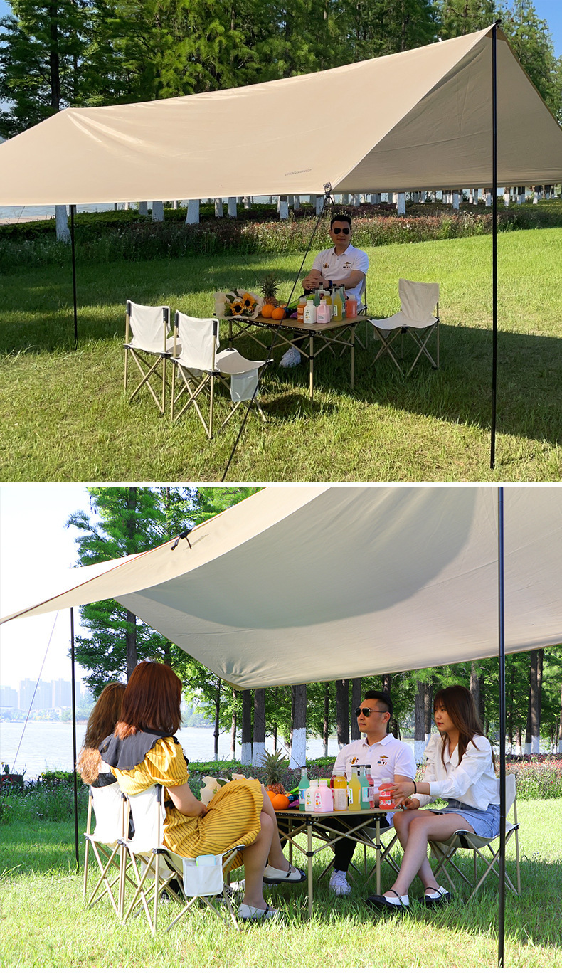 露营天幕户外野营帐篷便携防雨防晒涂银批发野餐遮阳棚防晒隔热详情11