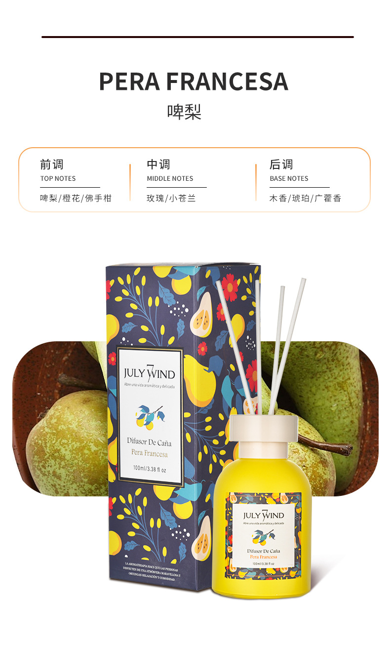 新款水果味无火香薰精油空气清新剂房间室内厕所持久散香香熏摆件详情13