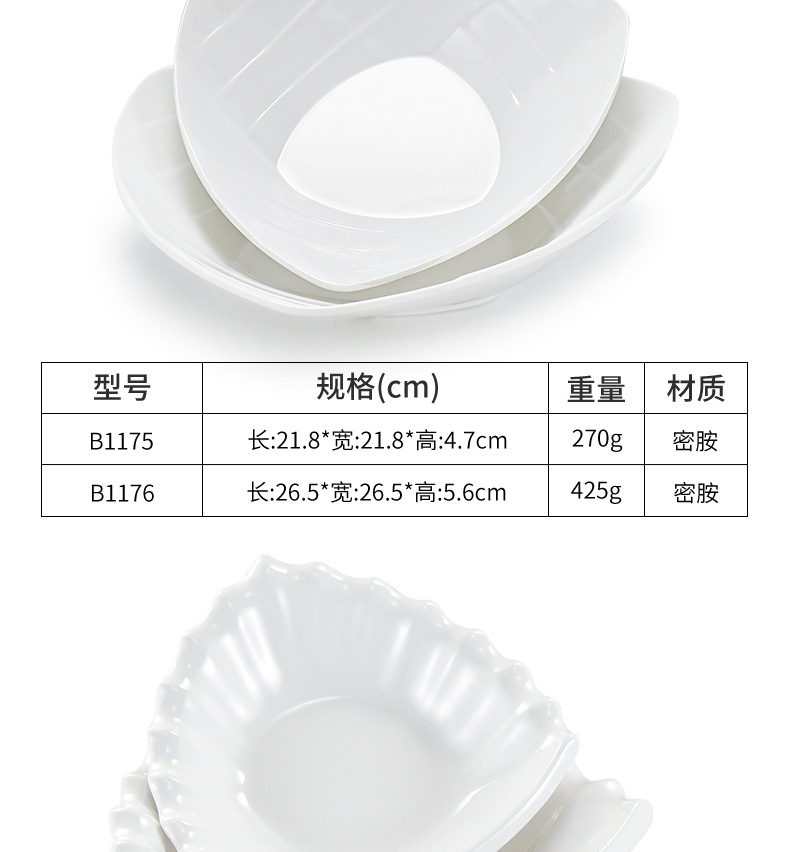 Melamine plates, porcelain, hotel tableware, restaurant cold dish plates, triangular irregular-shaped plates, restaurant stir-frying plates, commercial use pic 5