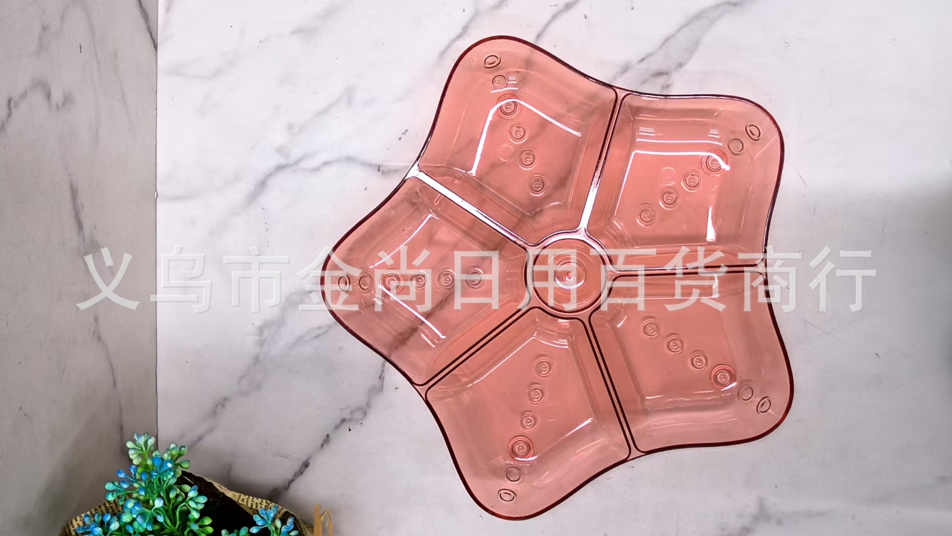 Plastic five-pointed star with gilding and non-gilding transparent and milky white fruit platters, dry fruit platters for home living rooms pic 6