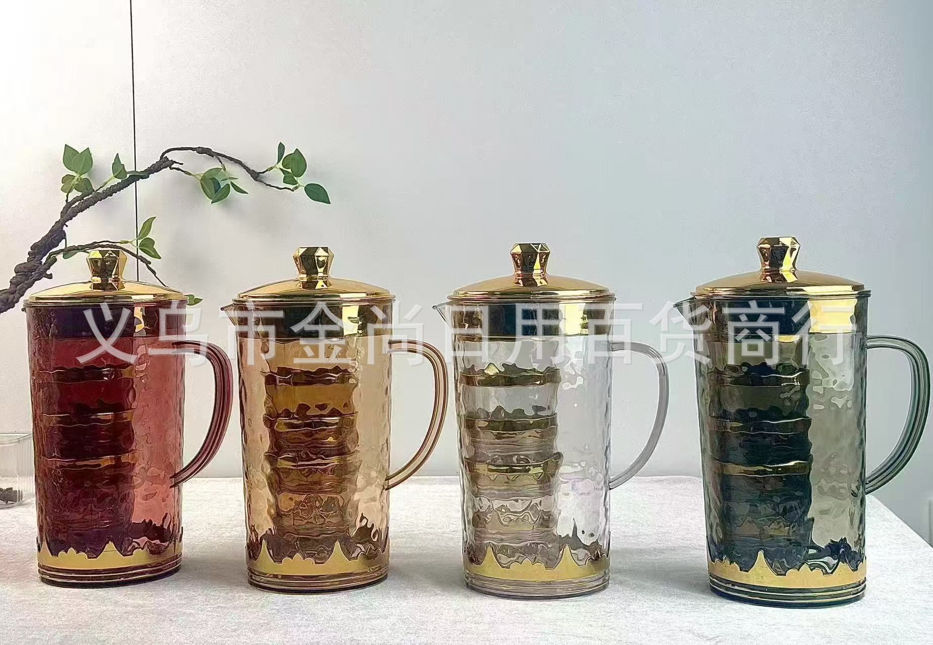Cross-border light luxury corrugated cold water bottle, thickened cold water bottle for home use, large-capacity beverage and fruit tea cooling pot, one pot for four cups pic 5