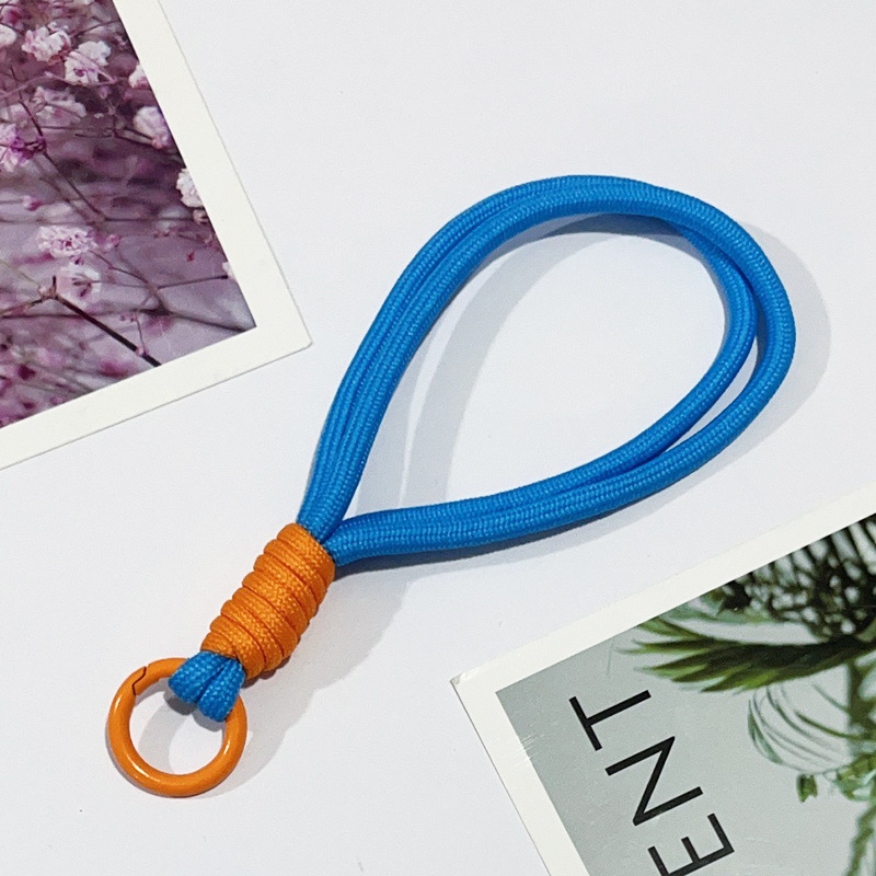 手机挂绳短款拼色打结编织挂绳毛绒钥匙扣编织挂绳防丢吊绳15CM详情23