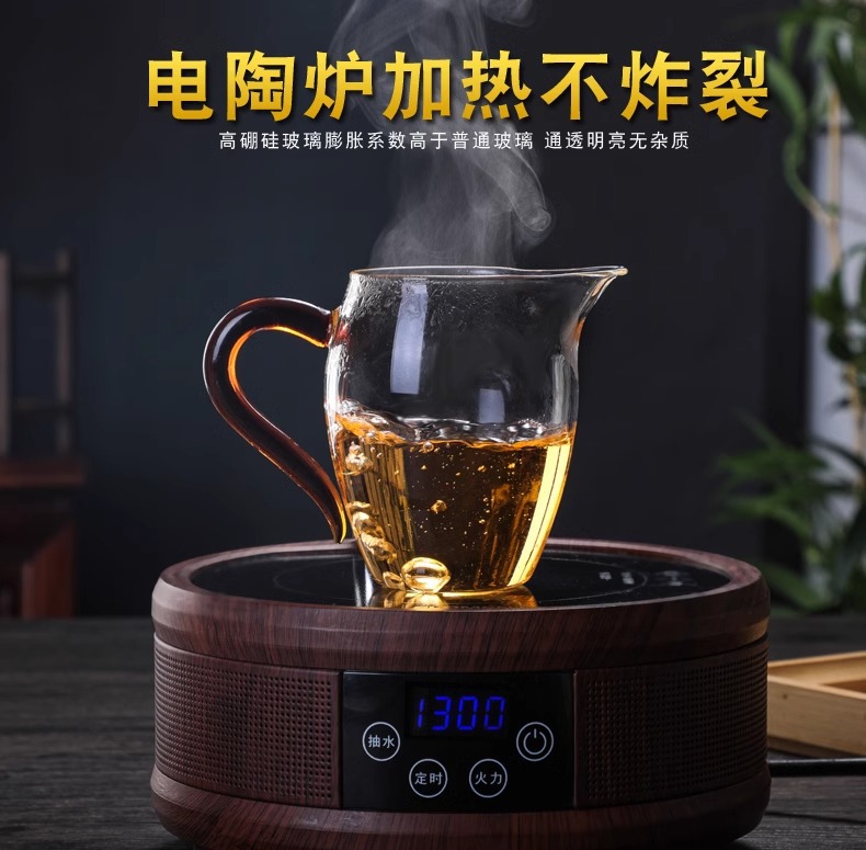公道杯玻璃茶具分茶器带茶滤一体泡茶杯高端公杯茶海茶漏套装日式详情4