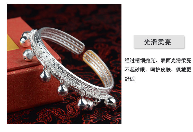 Eight bell bracelets and five bell stage ornaments in the style of Miao silver ethnic style from street stalls at tourist attractions pic 8