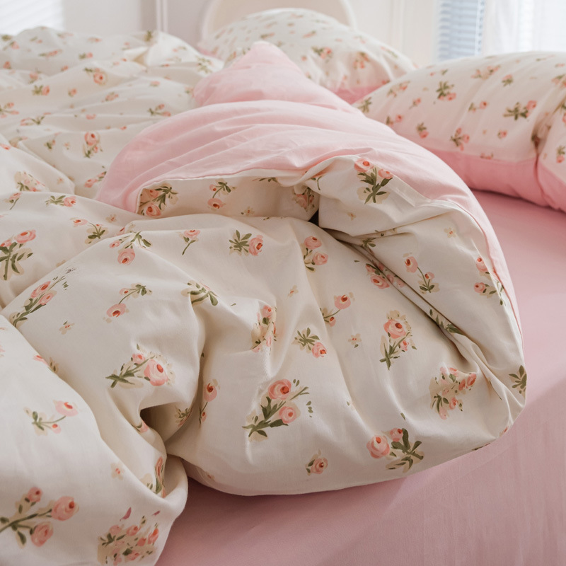 床上用品三件套 礼品芦荟棉床单被套床单四件套一件代发厂家批发详情6