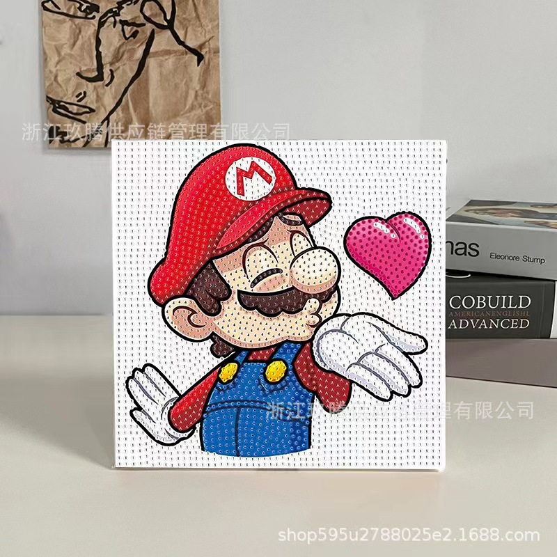 新款满钻儿童钻石画手工DIY点钻带框家饰挂画批发现货皮画装饰画详情11