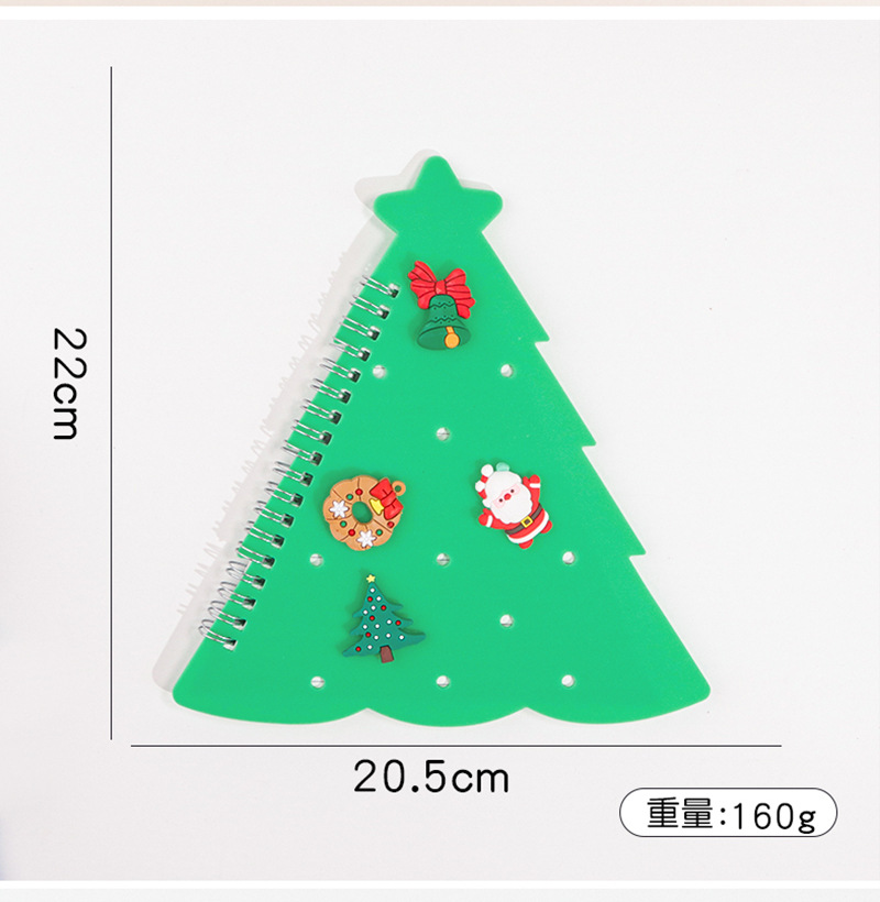 Christmas series DIY Silicone hole cover coil notebook, creative student office sticky note toy, detachable stationery pic 12