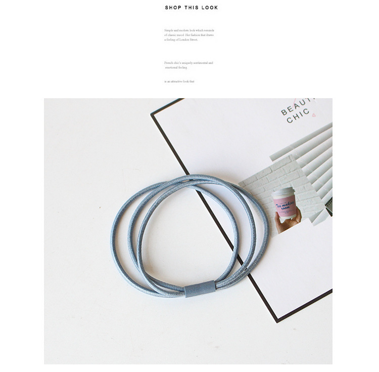 高弹力皮筋发圈 黑色三合一连接头绳扎头发女发饰厂家直销详情108