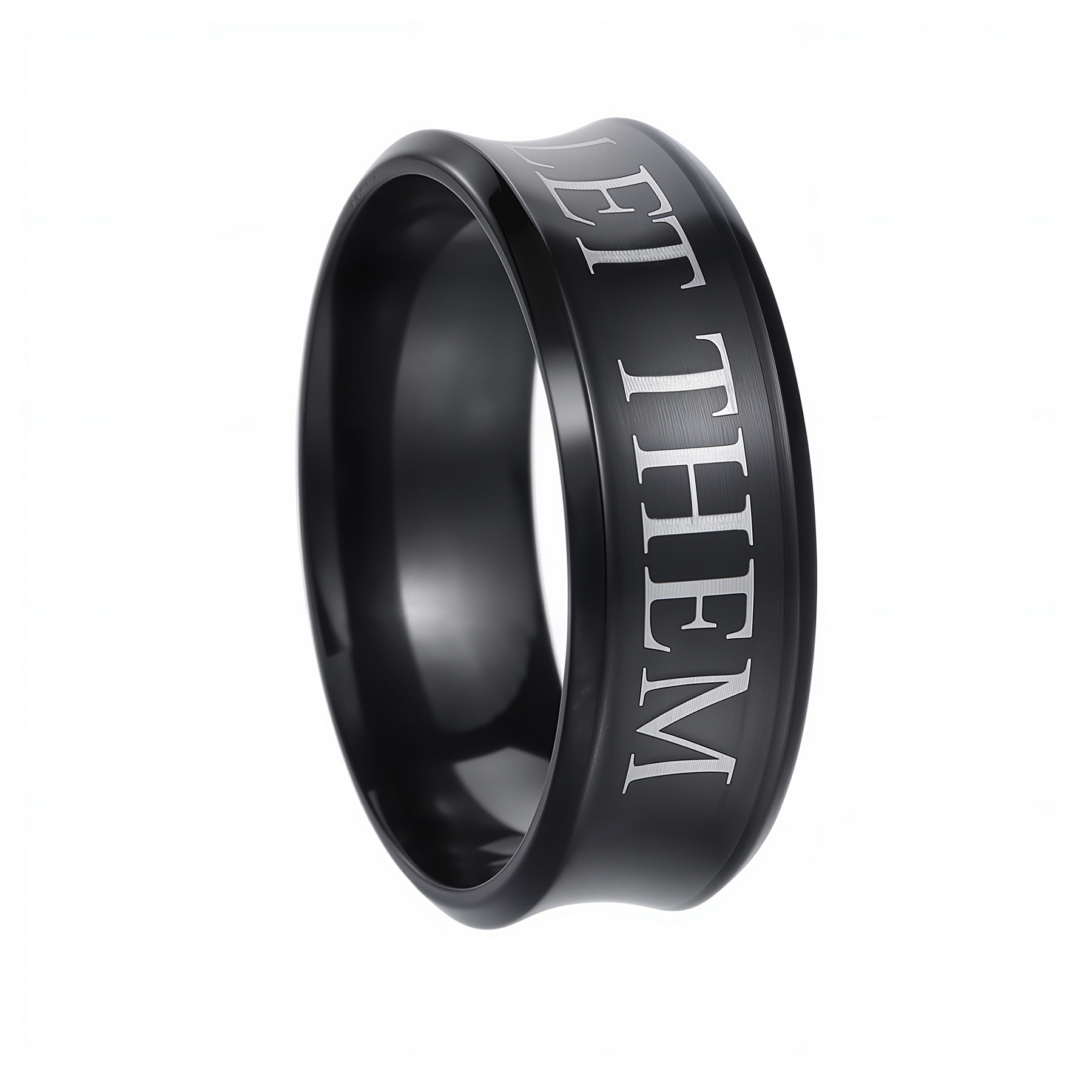 In 2025, the new glossy LET THEM couple rings from Europe and America are available for cross-border exclusive supply. Bulk orders offer better prices pic 8