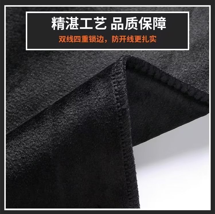 加绒加厚束脚长裤男宽松休闲运动裤黑色秋冬收口小脚抓绒皮绳裤详情8