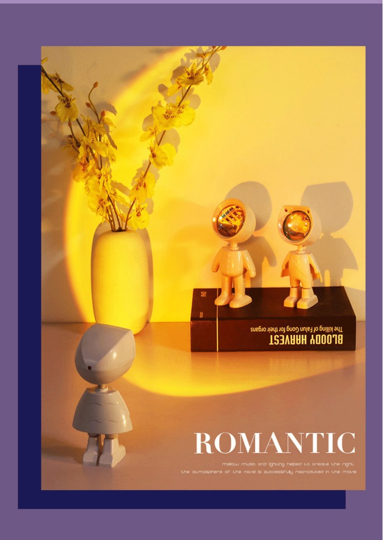 Astronaut Dawn Red Photo, Little Flying Hero Sunset Red Sunset atmosphere light, Astronaut projector Night light pic 10