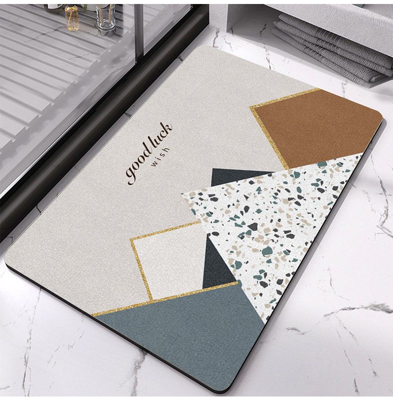 浴室地垫门口硅藻泥吸水防滑脚垫卫生间厕所入户门地垫家用垫子详情13