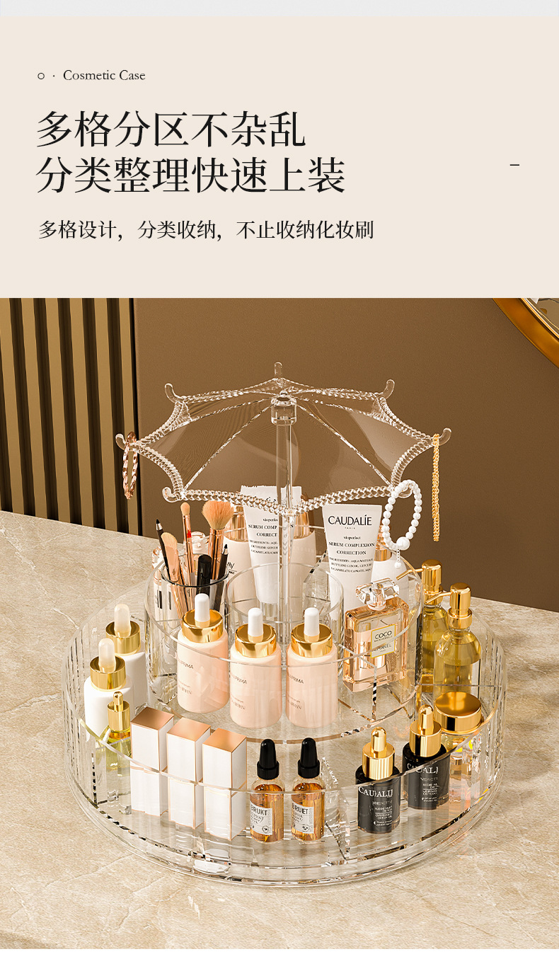 Lipstick storage box, desktop cosmetics, lipstick display stand, thickened transparent essence, eye cream and skin care product rack pic 7