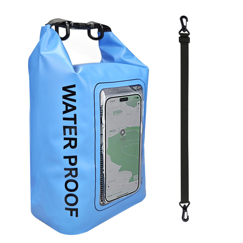 亚马逊新品2L防水包户外斜跨包二合一手机防水袋PVC游泳防水包详情42