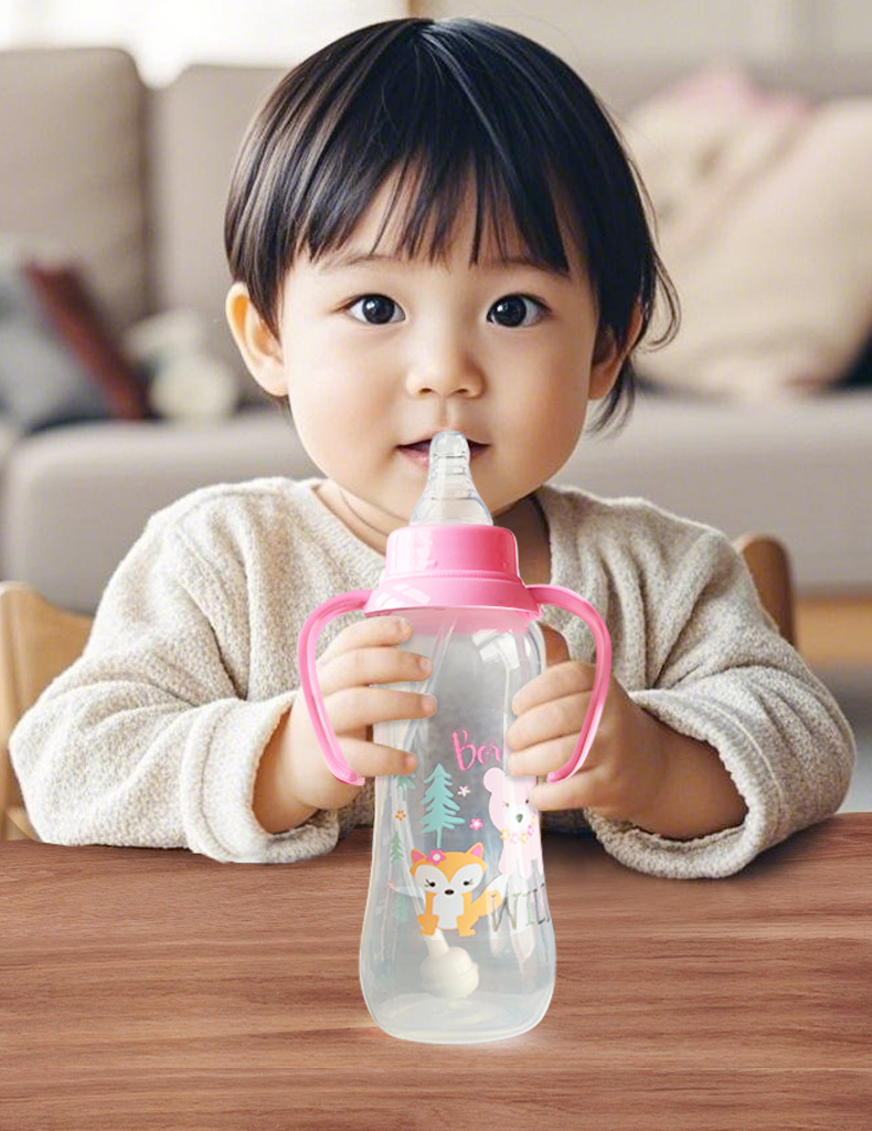 厂销宝宝PP带柄标口径奶瓶 250ml新生儿奶瓶防胀气防摔婴儿奶瓶详情4