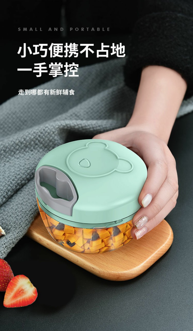 Cat print household garlic mince cutter, hand-pulled meat grinder, kitchen dumpling filling mincing machine, garlic puller pic 2