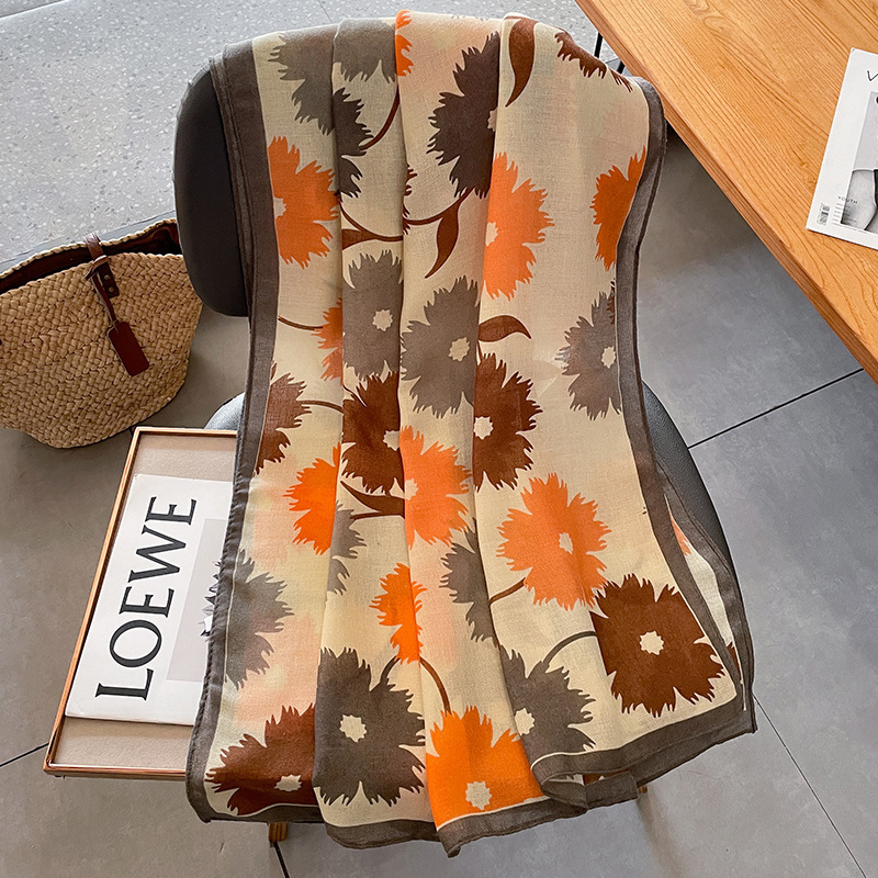 Pañuelo mujer 2025 nuevo estilo coreano multiplo cálido otoño invierno algodón lino pañuelo largo chal exterior pañuelo fino pic 10