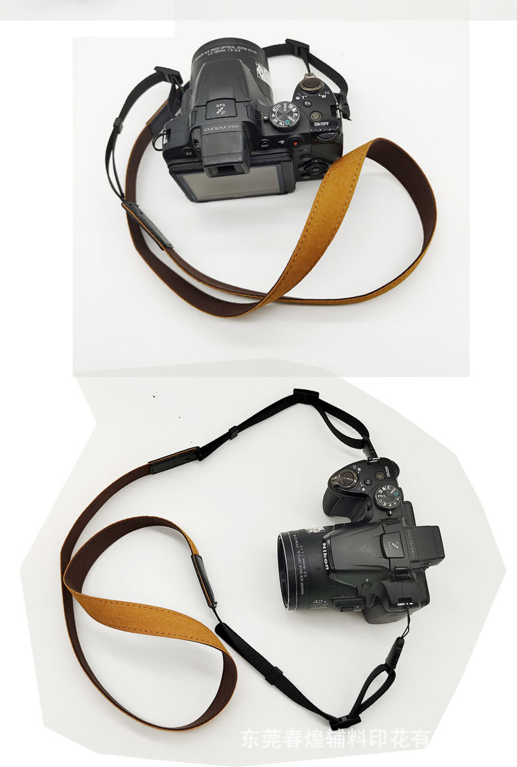 Retro denim camera shoulder strap, one-piece consignment, Polaroid camera strap mini new denim camera strap pic 9