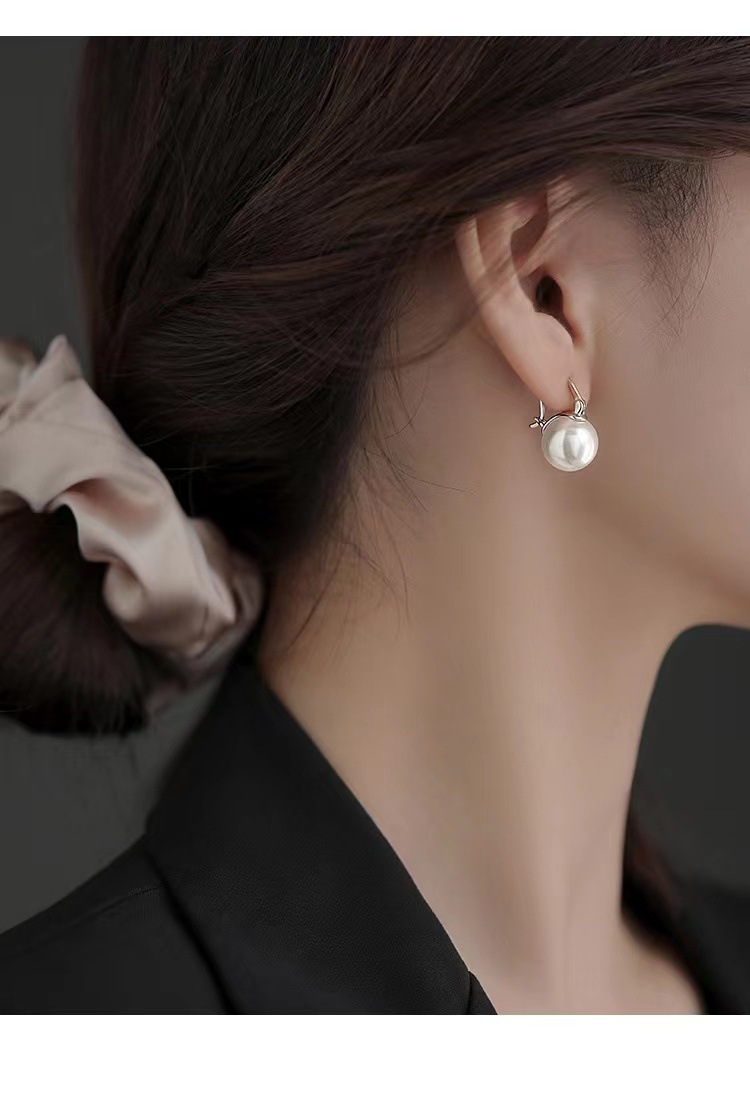 925纯银针珍珠耳环轻奢2023新款爆款小众耳钉高级感女耳饰详情1